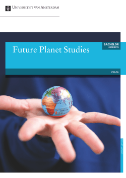 Future Planet Studies - Universiteit van Amsterdam