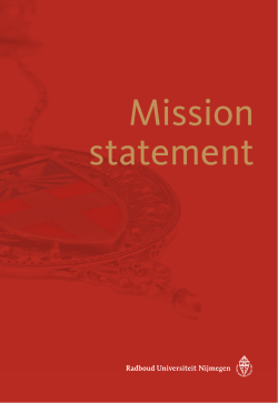 Mission statement - Radboud Universiteit
