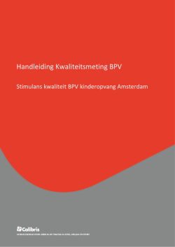 Handleiding Kwaliteitsmeting BPV