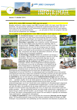 Nieuwsbrief 2 -17 oktober 2014