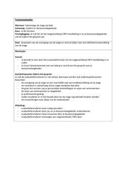 Tussenevaluatie: - Jeroen Bosch Ziekenhuis