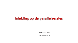 Inleiding op de parallelsessies - ROC-UP