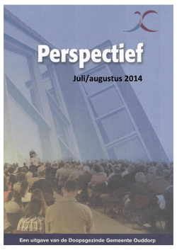 Perspectief 05 2014 juli-aug - Doopsgezinde Gemeente Ouddorp