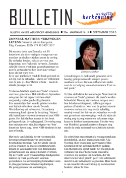 Bulletin Herkenning Augustus 2013