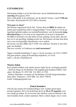 Clubblad augustus 2014 - KDS Oostelijk Flevoland