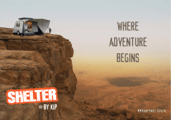 WHERE ADVENTURE BEGINS - Shelter caravan by KIP