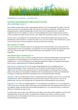 INFORMATIE voor pati&euml;nten &ndash; december 2014