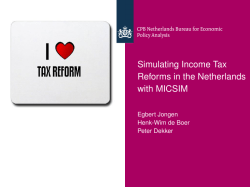 Simulating Income Tax Reforms in the Netherlands with MICSIM