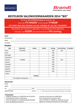 BESTELBON SALONVOORWAARDEN 2014 “BIS”