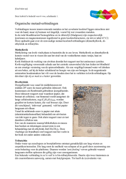 Download lesbrief Organische metaalverbindingen