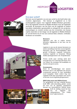 Een jaar actief! - Huis van de Logistiek