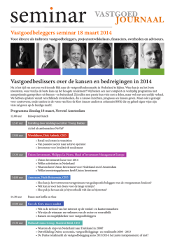 Vastgoedbeleggers seminar 18 maart 2014