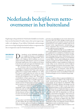 Nederlands bedrijfsleven netto- overnemer in het