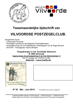 Clubblad - Vilvoordse Postzegelclub
