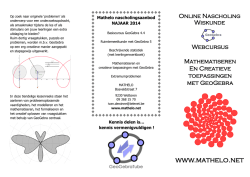 infofolder - Mathelo nascholing