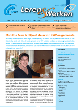 Mathilde Evers is blij met steun van UWV en gemeente