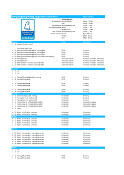 Kernploeg/Jeugdploeg programma 2013-2014