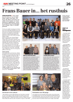 Download krantenartikel "Frans Bauer in het rusthuis"