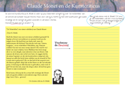 Claude Monet en de Kunstcriticus