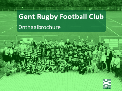 Gent Rugby Football Club Informatie Brochure Seizoen 2011-2012