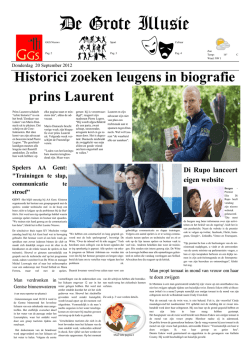 Historici zoeken leugens in biografie prins Laurent
