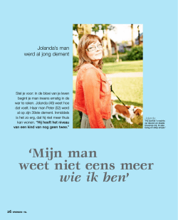 Interview Jolanda in Vriendin 38