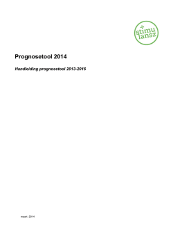 Handleiding - Prognosetool