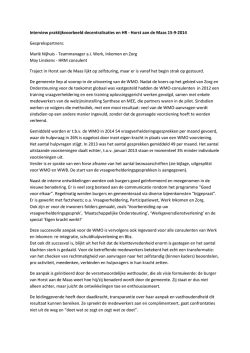 Interview praktijkvoorbeeld Horst aan de Maas
