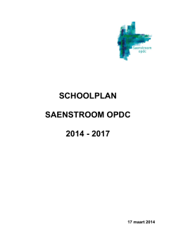 SCHOOLPLAN SAENSTROOM OPDC 2014 - 2017