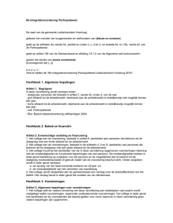 C1 Re-integratieverordening Participatiewet LV