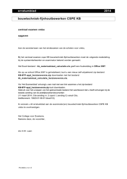 erratumblad 2014 bouwtechniek