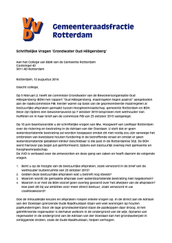 heeft schriftelijke vragen gesteld