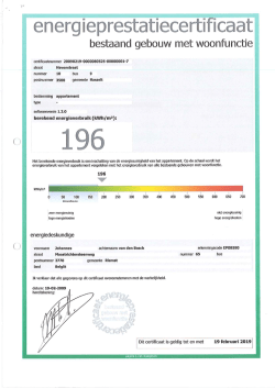 energieprestatiecertificaat