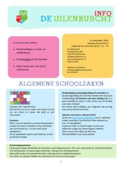 Info 6 De Uilenburcht 12 november 2014