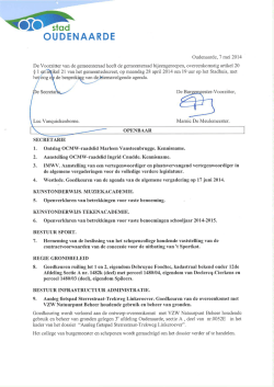 Administratief Toezicht gemeenteraad 28 april