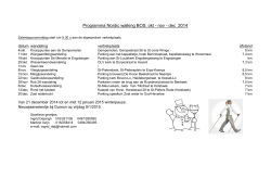 Programma Nordic walking BOS: okt - nov - dec 2014