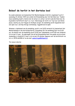 Beleef de herfst in het Gortelse bos!