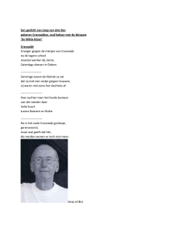 Een gedicht van Joop van den Bos geboren Crooswijker, oud
