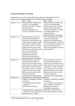 Instructie Instructie inventarisatie en monitoring