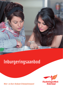 Inburgeringsaanbod - VluchtelingenWerk Nederland