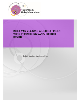 Inzet van Vlaamse milieuheffingen voor verwerking van shredder