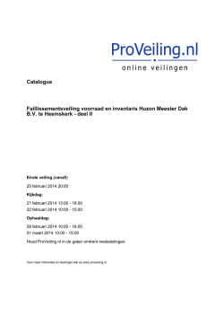Download hier de catalogus voor deze veiling