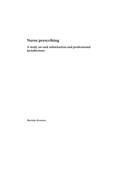 Nurse prescribing A study on task substitution and professional