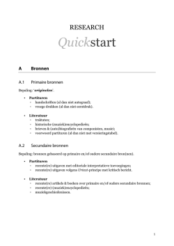 Quickstart A Bronnen