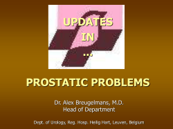 Update Prostaatkanker - Dr. Breugelmans Urologie