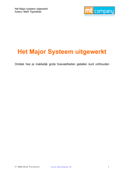 Het Major Systeem uitgewerkt