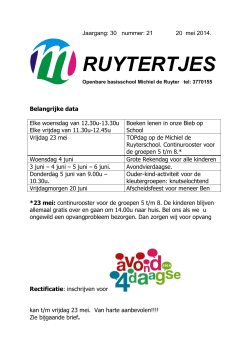 RUYTERTJES - Michiel de Ruyter
