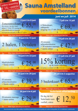 € 12,50 - Sauna Amstelland