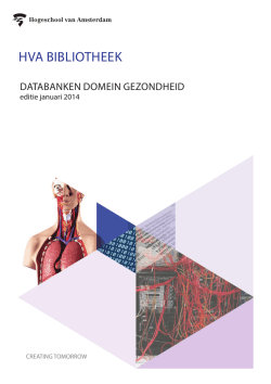 Gezondheid Databanken - Mediatheken Hogeschool van