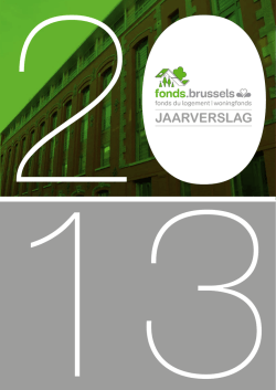 JAARVERSLAG - Fonds du Logement